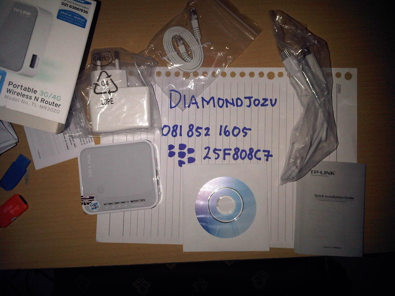 Router Wifi TP-LINK MR 3020 USB 3G CDMA Surabaya