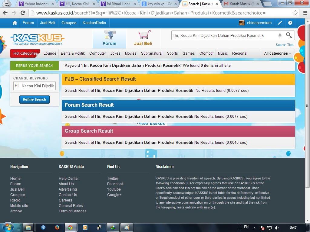 ::::Hii, Kecoa Kini Dijadikan Bahan Produksi Kosmetik::::