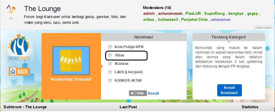 KASKUS AWARD : PILIH BOSS + VIXUS SEBAGAI JAGOANMU