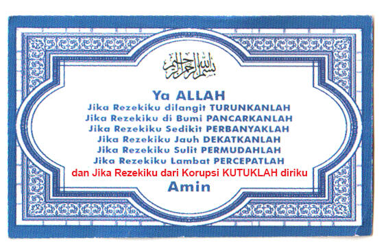 DOA SEORANG CALEG (CALON LEGISLATIF) PARTAI