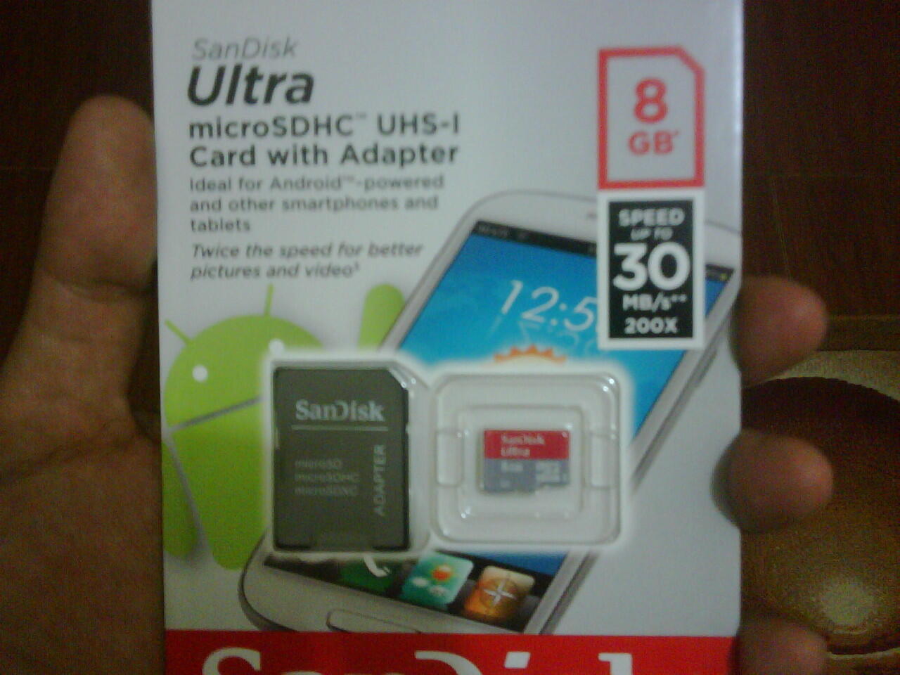 Sandisk Micro SDHC Mobile Ultra 8GB Class 10 plus adapternya 80ribu aja