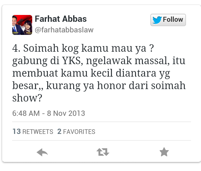 Farhat Abbas Sarankan Soimah Untuk Sadar