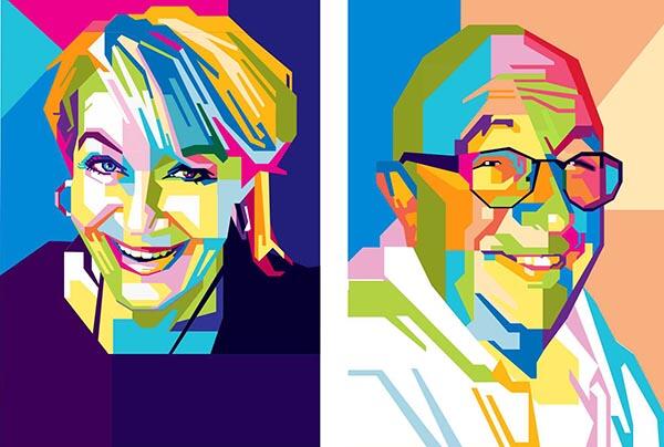 Cari Jasa desain WPAP , vector wajah , vector popart 