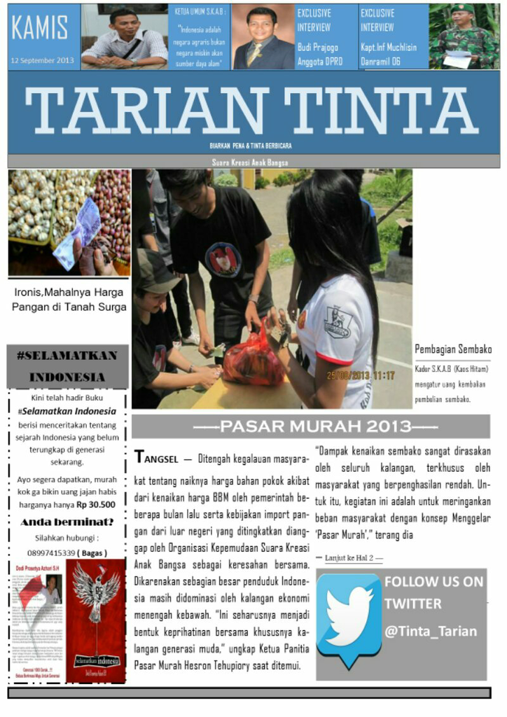 Tarian Tinta : Medianya Generasi Muda!!