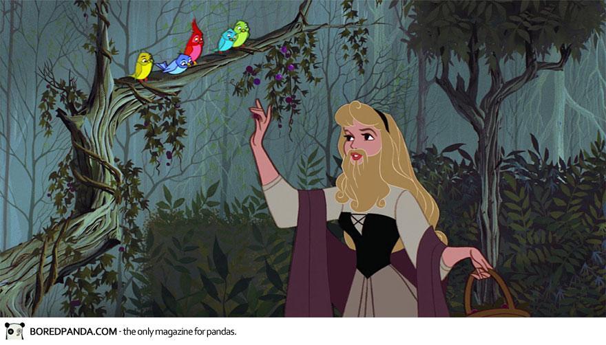 Disney Princesses Dengan Kumis (Karya Adam Ellis)
