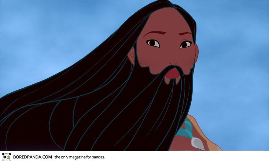 Disney Princesses Dengan Kumis (Karya Adam Ellis)