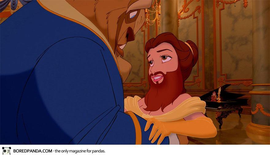 Disney Princesses Dengan Kumis (Karya Adam Ellis)