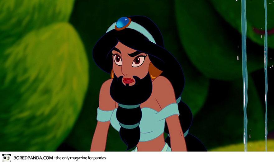 Disney Princesses Dengan Kumis (Karya Adam Ellis)
