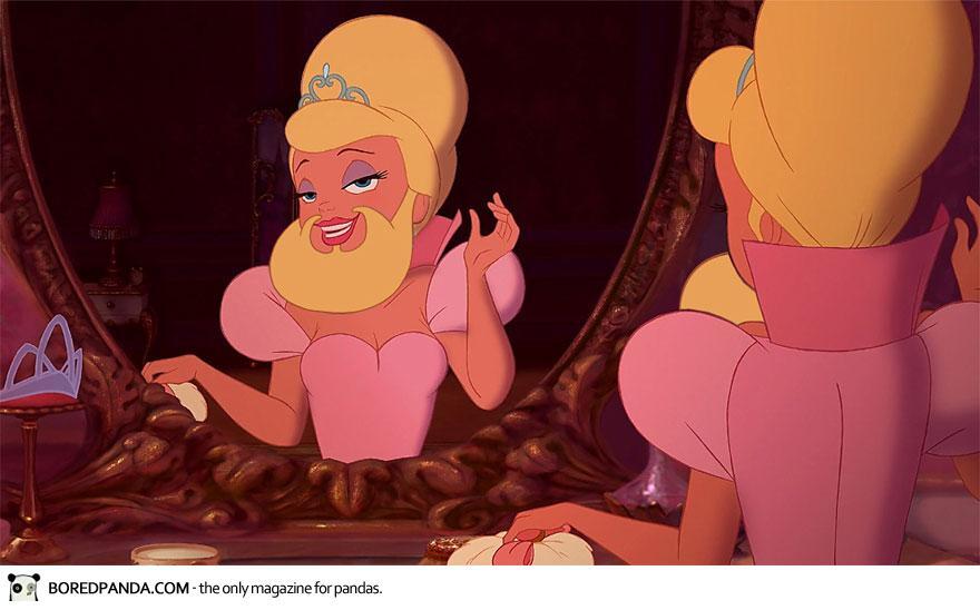 Disney Princesses Dengan Kumis (Karya Adam Ellis)