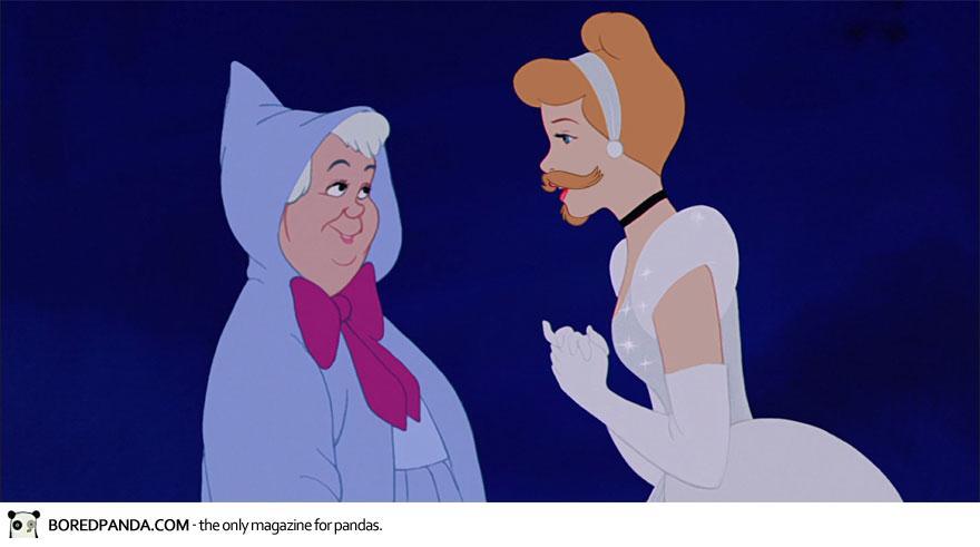 Disney Princesses Dengan Kumis (Karya Adam Ellis)