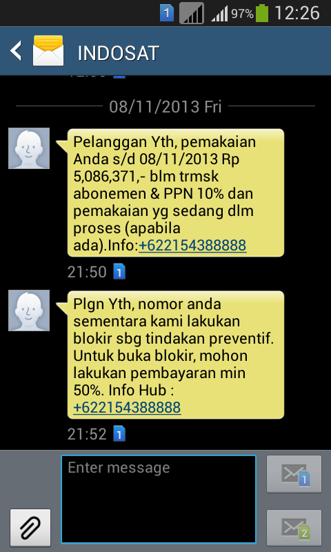 Hati-hati Indosat Tagih 5 juta tanpa kejelasan