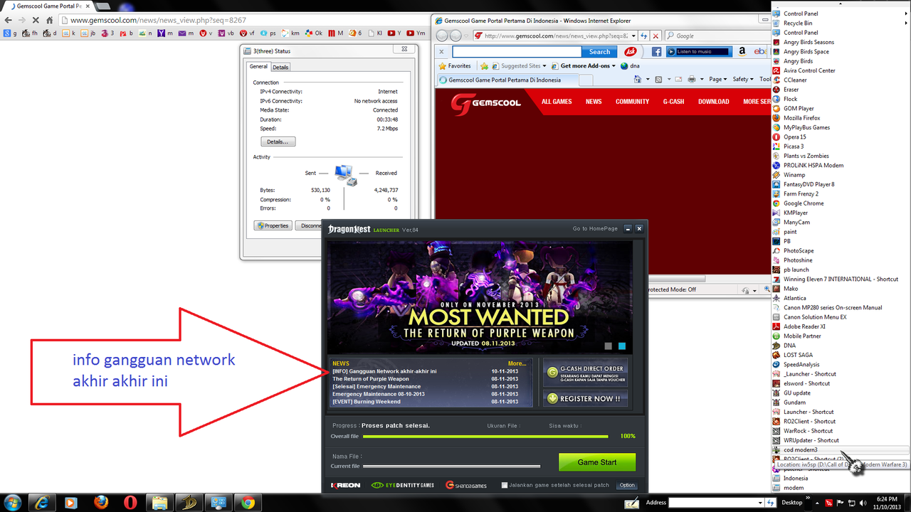 HELP Dragonnest sesudah 3 kali update kok gak bisa relogin kedalam game 