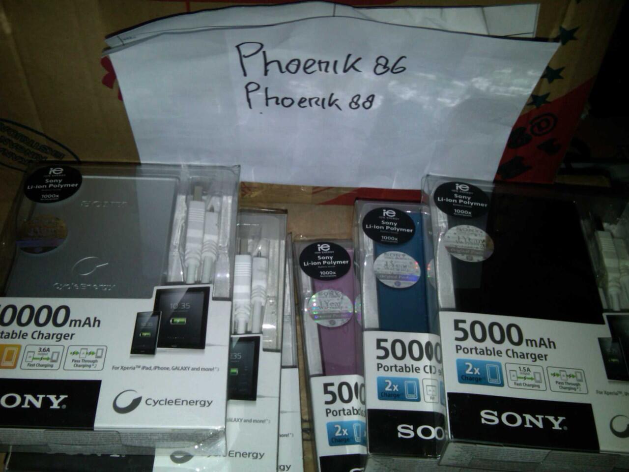 POWERBANK SONY,PROBOX,VIVAN,ENERPAD ORIGINAL GARANSI RESMI PROMO BURUAN GAN