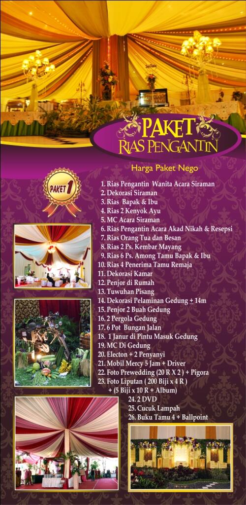 Paket Rias Pengantin, Dekorasi Pelaminan &amp; Tenda VIP Surabaya