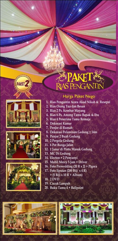 Paket Rias Pengantin, Dekorasi Pelaminan &amp; Tenda VIP Surabaya