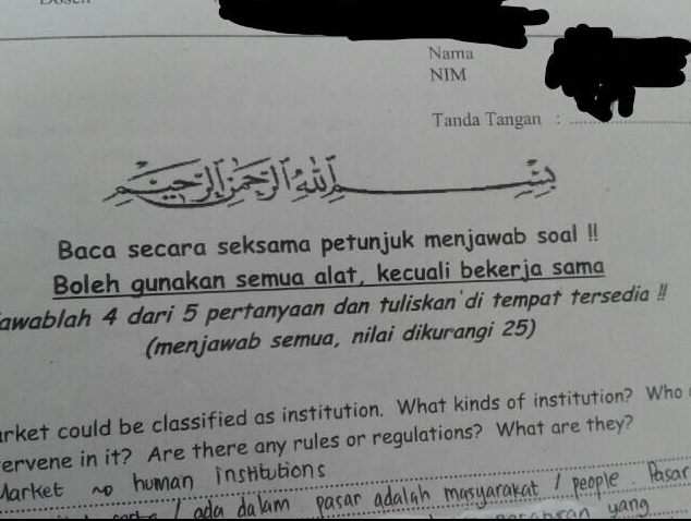 Hati-hati sebelum ngerjain soal ujian/test gan!