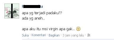 Sejak pake FB, ini status terbodoh yg gw baca