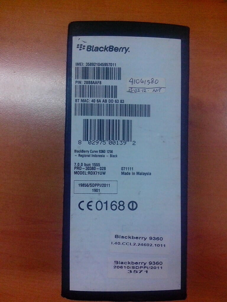WTS: Blackberry Curve 9360 - Second