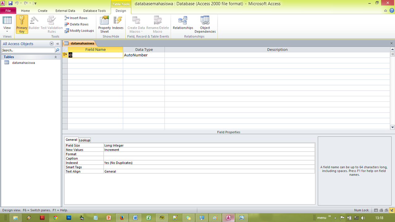 Modul Pembelajaran DATABASE MELALUI MICROSOFT ACCES &amp; VISUAL BASIC 6.0 