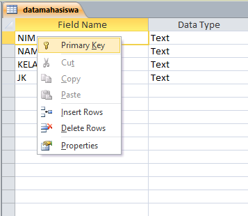 Modul Pembelajaran DATABASE MELALUI MICROSOFT ACCES &amp; VISUAL BASIC 6.0 