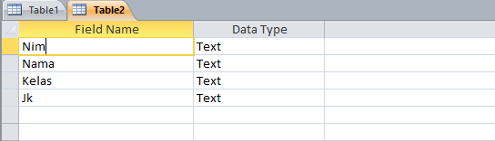 Database VisualBasic Menggunakan Microsoft Access