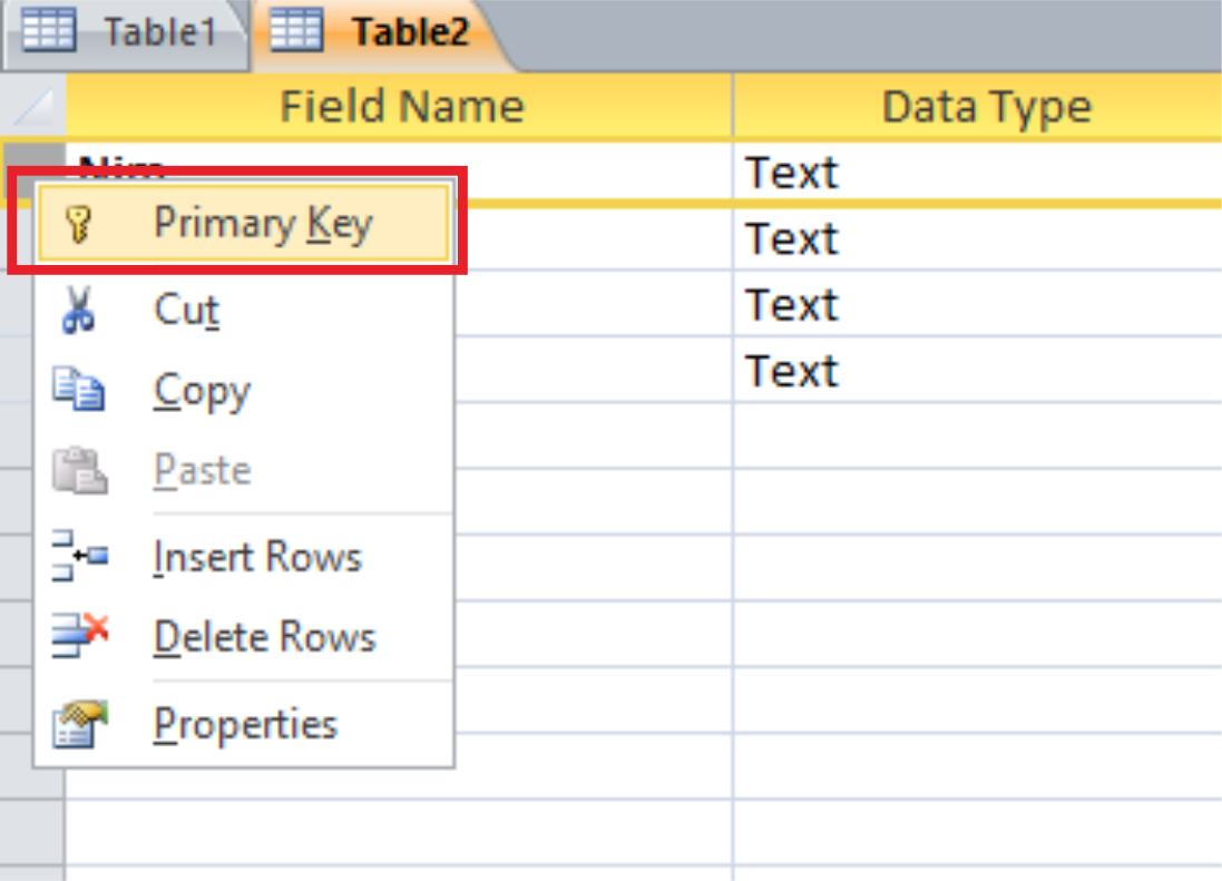 Database VisualBasic Menggunakan Microsoft Access
