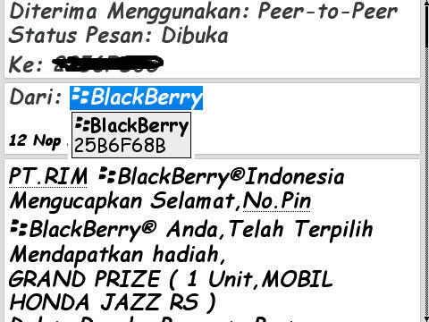 ANE DAPAT HONDA JA*Z DARI BLACKBERRY GAN..!!