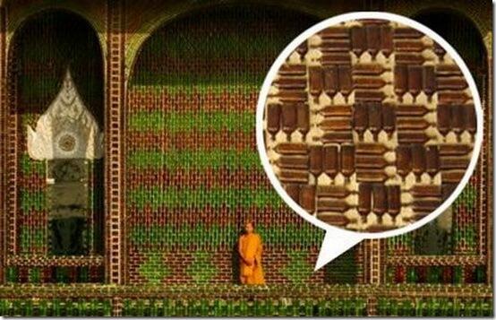 Candi Budha Yang Terbuat Dari Botol Beer 