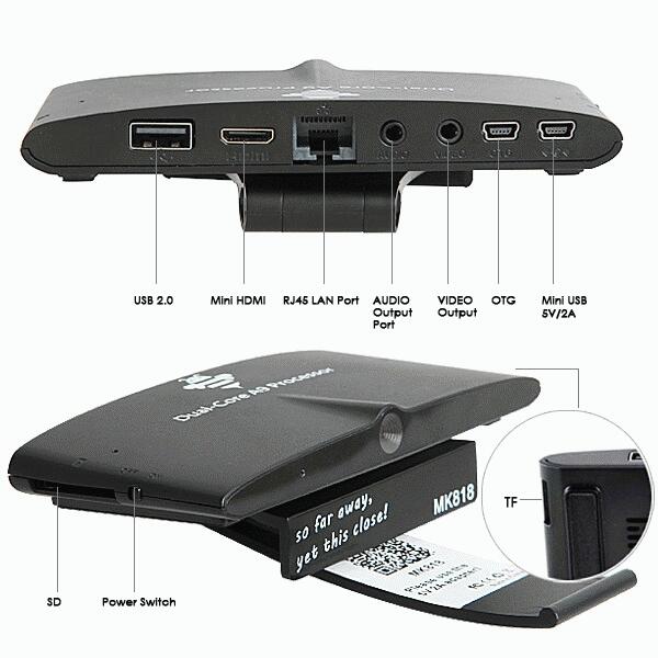 Android TV : MK818 Dual Core + 5MP Webcam