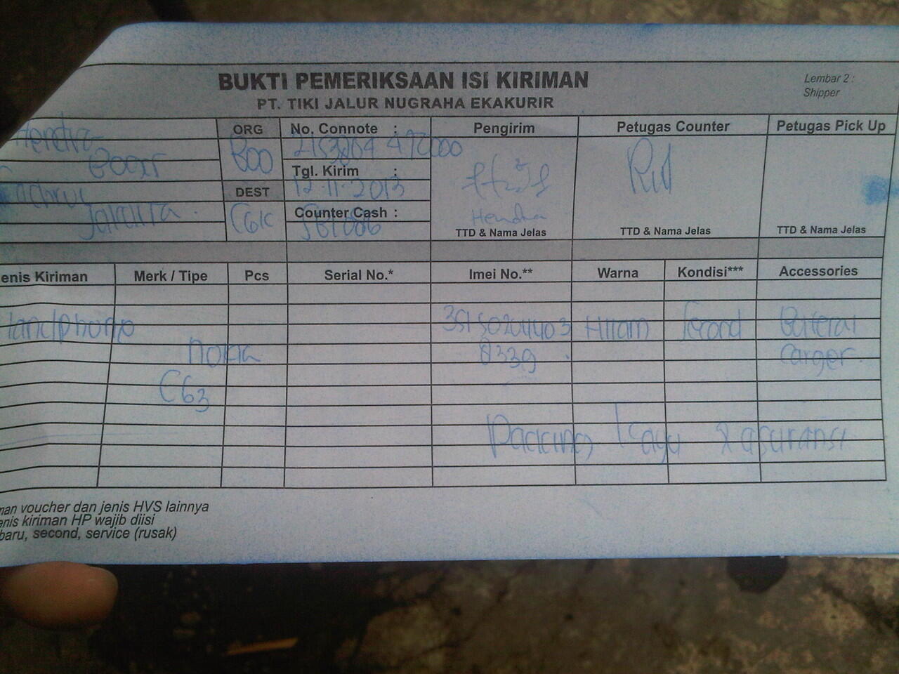 Sharing Foto2 Resi JNE &amp; Komen agan2 yg pernah beli barang dari lapak FJB ane