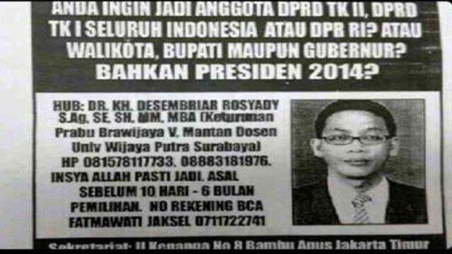 DUKUN POLITIK 100% JADI PRESIDEN