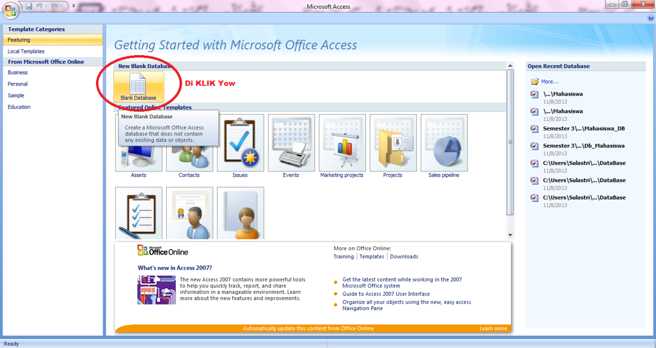 Tutorial Bagaimana Mengkoneksikan Visual Basic Ke Ms. Access