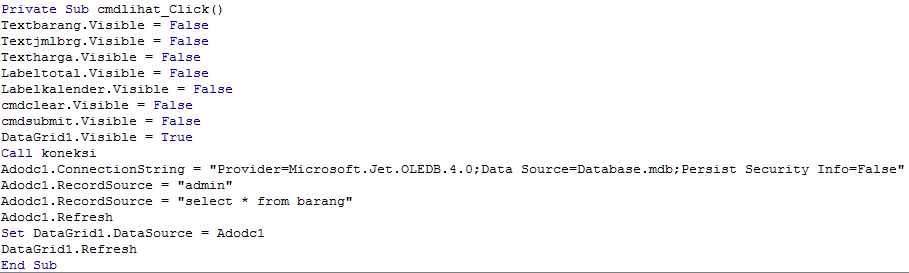 Menghubungkan Microsoft Access dan Visual Basic 6.0