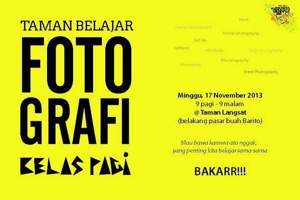 Event Taman Belajar Fotografi Kelaspagi - Jakarta Biennale 2013