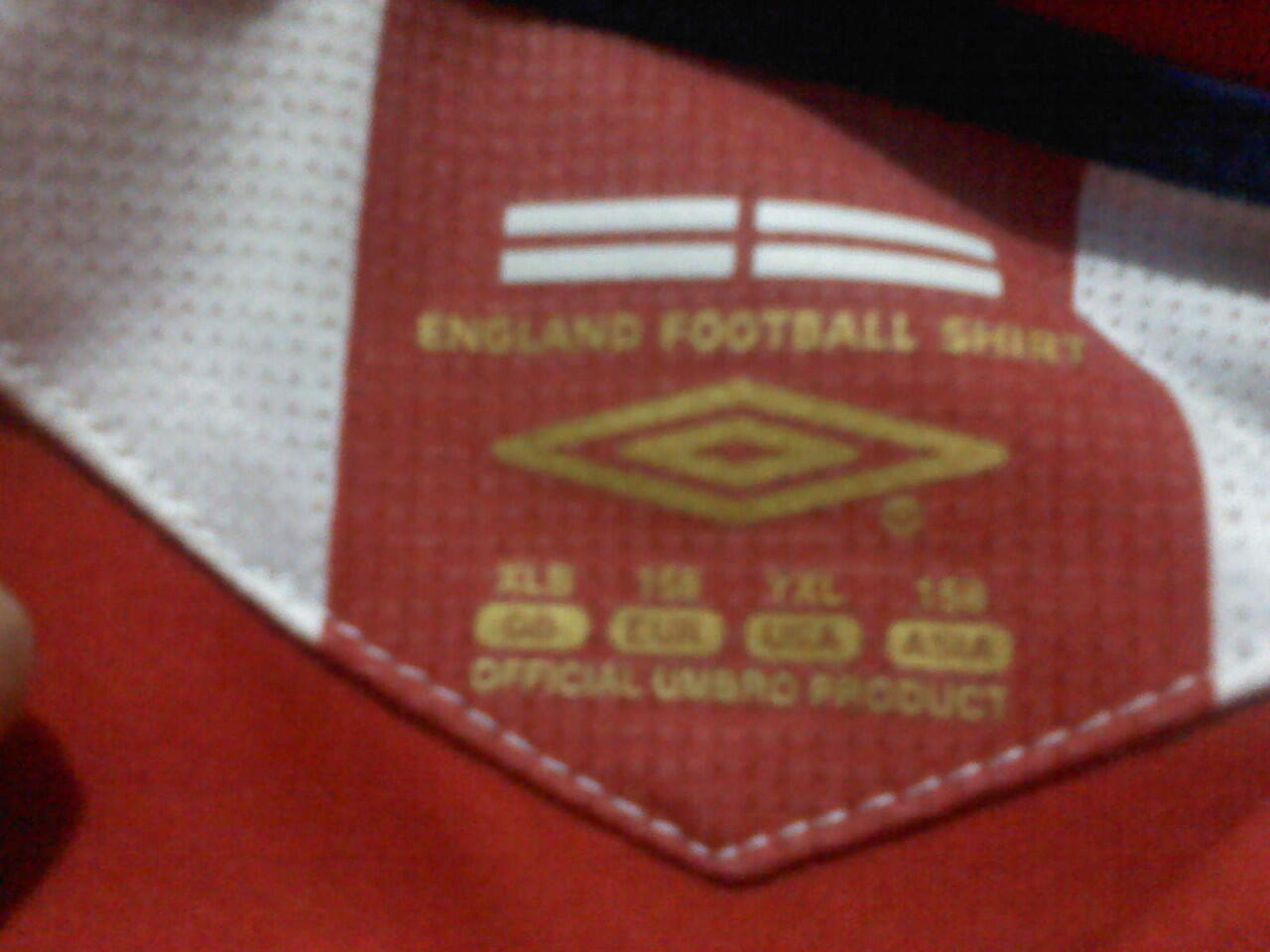 &#91;JUAL&#93; Jersey Original Rare : England/Inggris Away 06/08 + nameset