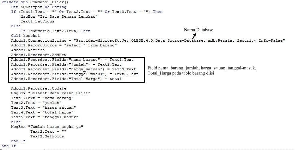 Membuat Program Database Koneksi VB dengan Database Access