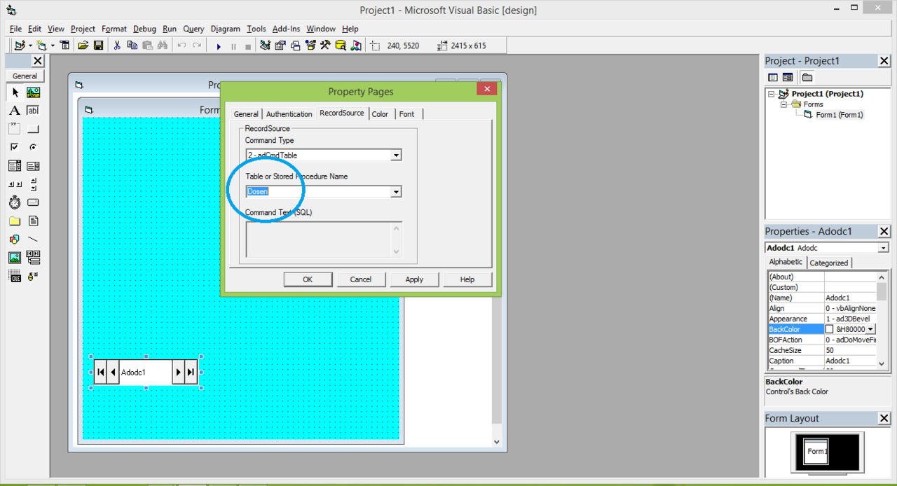 Koneksi Ms. Acces (2010) dengan visual basic