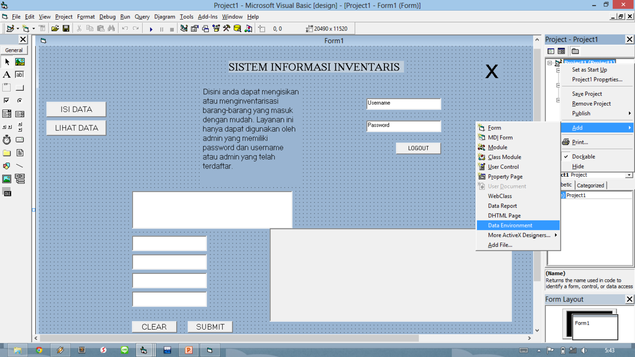 mengkoneksikan database dengan visual basic