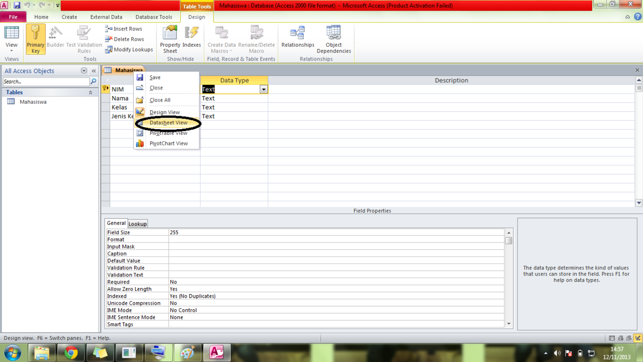Cara menghubungkan atau menampilkan database dari microsoft Acces ke visual Basic
