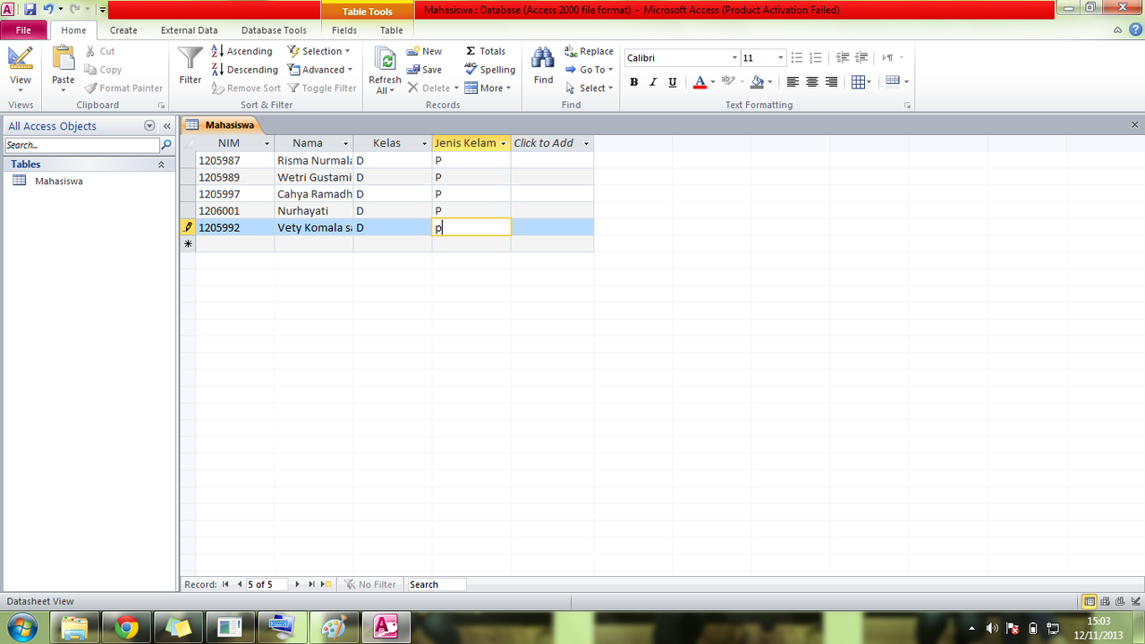 Cara menghubungkan atau menampilkan database dari microsoft Acces ke visual Basic