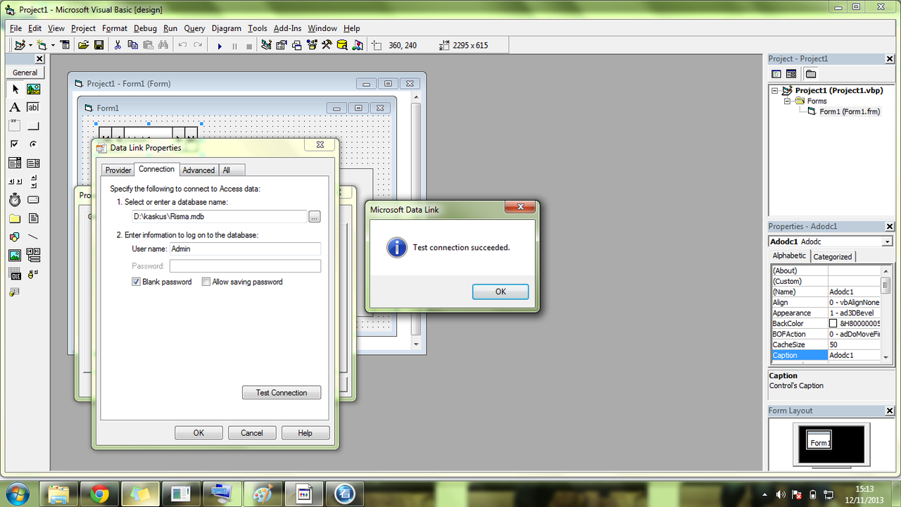 Cara menghubungkan atau menampilkan database dari microsoft Acces ke visual Basic