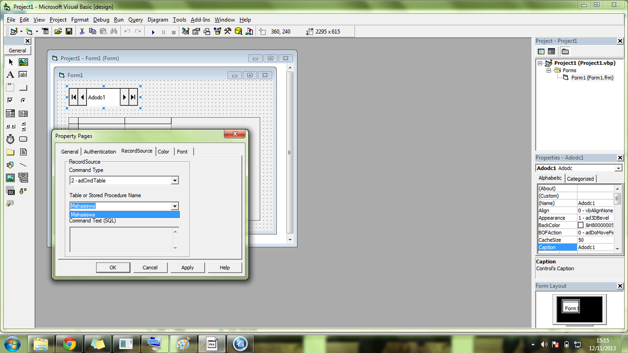 Cara menghubungkan atau menampilkan database dari microsoft Acces ke visual Basic