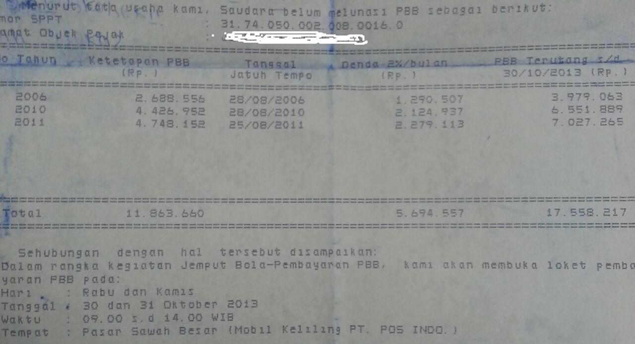 Apakah Bisa Terjadi AJB Jika PBB belum lunas??