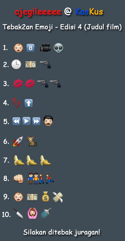 &#91;SERU!&#93; Tebak-tebakan pake Emoji (UPDATE)