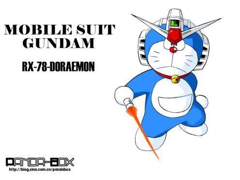 ini dia doraemon kalo jadi pemeran utama di naruto , one peace , dll