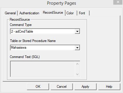 Mengkoneksikan Visual Basic 6.0 Dengan Microsoft Access