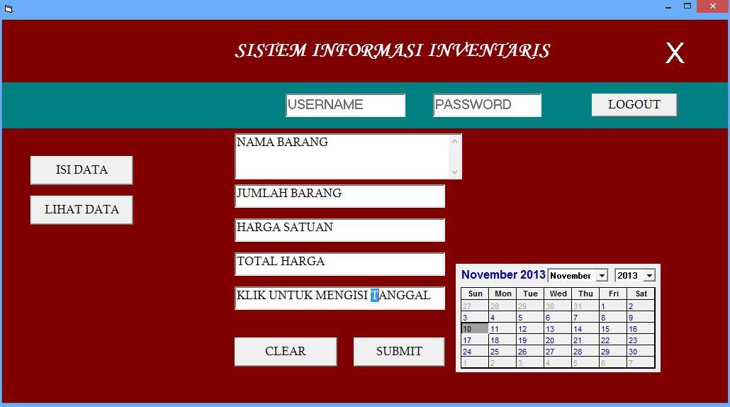 Tutorial Sederhana Membuat Program Sistem Informasi Inventaris dengan Mengunakan Visu