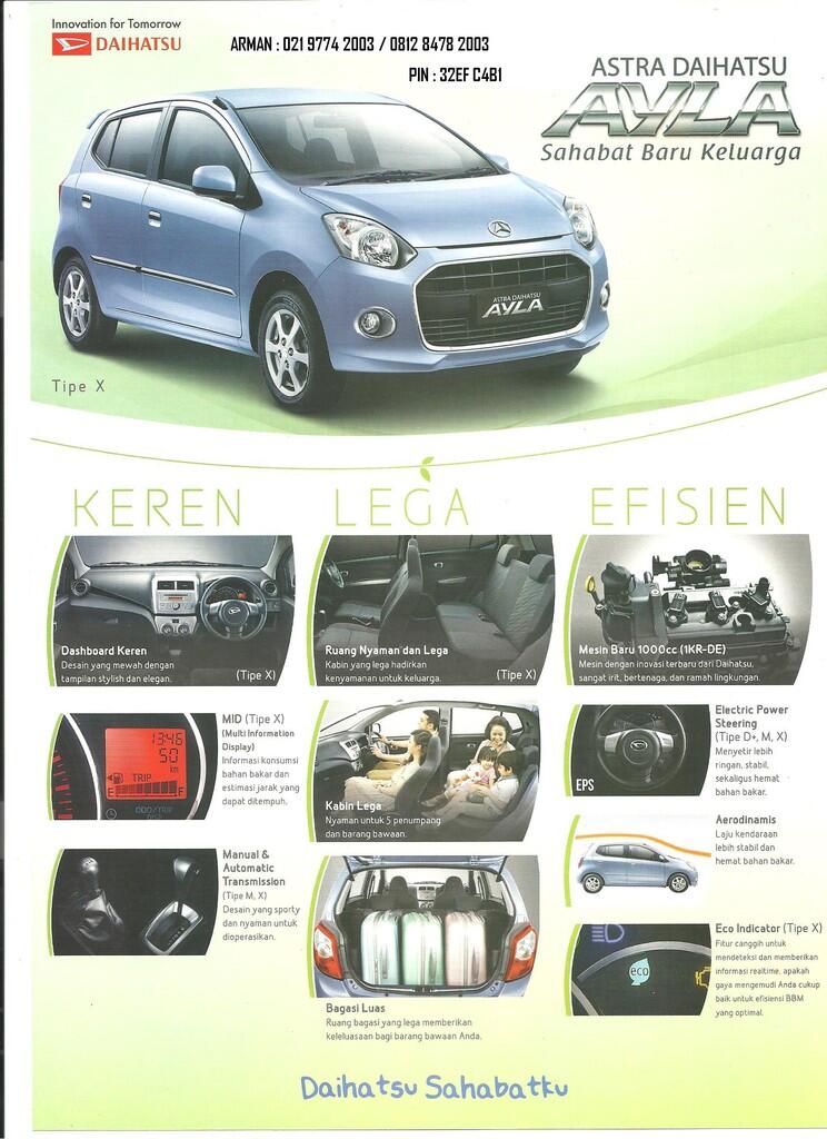 Miliki SEGERA !!! Daihatsu AYLA disini !!!