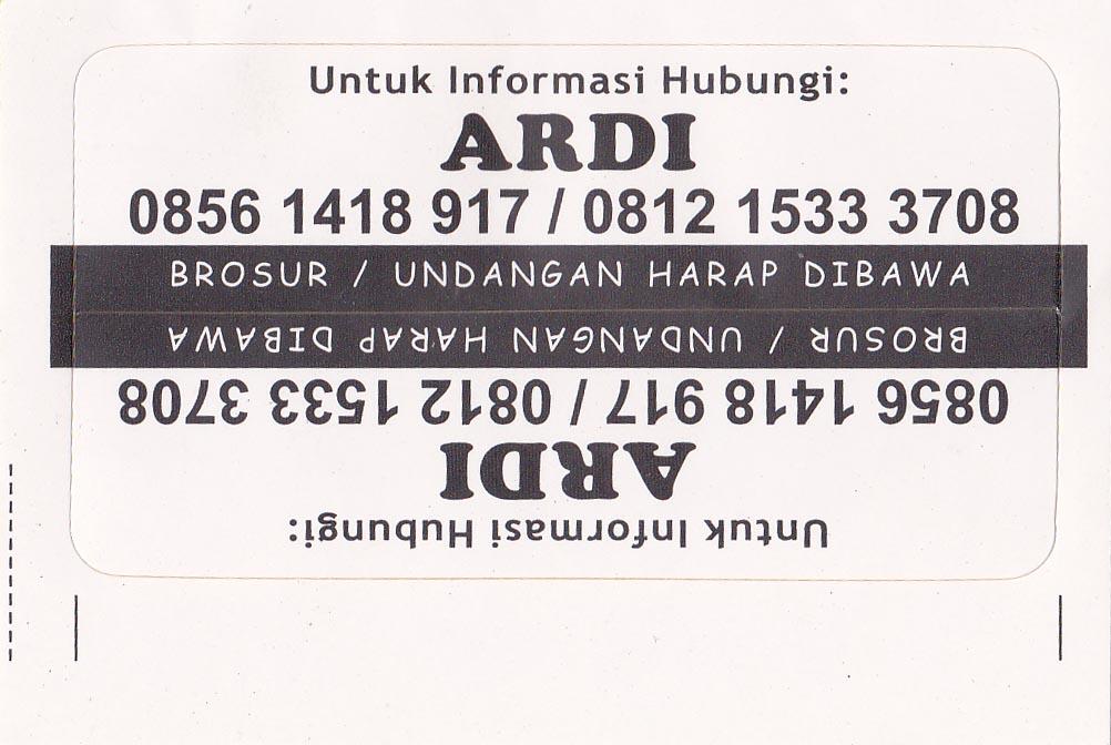 Stiker nama untuk brosur agan marketing mobil