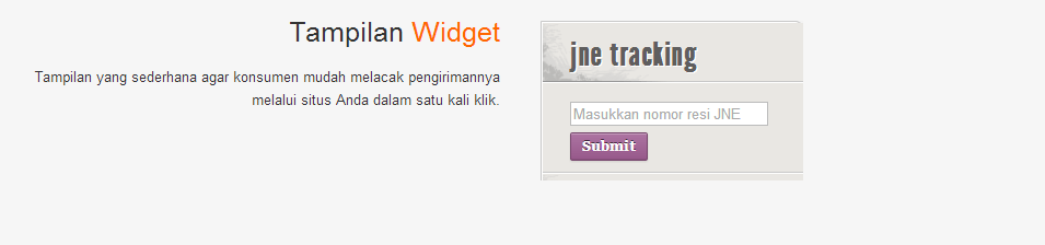 Widget JNE Tracking untuk Wordpress